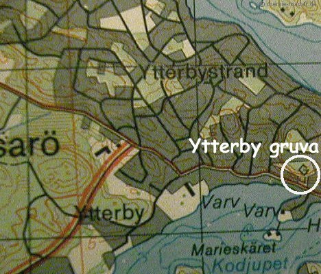 Lage der Ytterby gruva